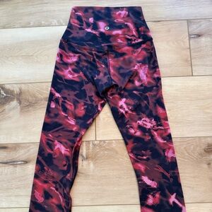 lululemon athletica Girls/Womens Leggings - Red and Black